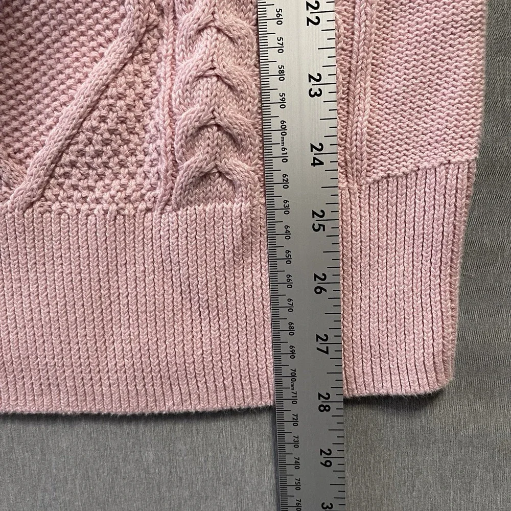 NEW Gap Girls‎ Sweater Dress M 8-9 Pink Cable Knit Long Sleeve Preppy Winter